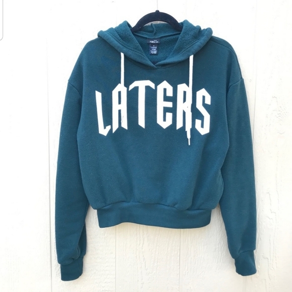 Rue21 Tops - LATERS HATER rue21 cropped hoodie MEDIUM